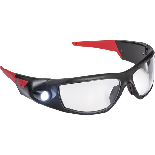 SPG400 Rechargeable Inspection Beam Safety Glasses, Clear Lens, ANSI Z87+