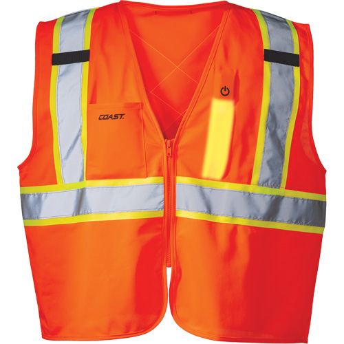 SV350 X-Back Safety Vest with Light, High Visibility Orange, 4X-Large, Polyester