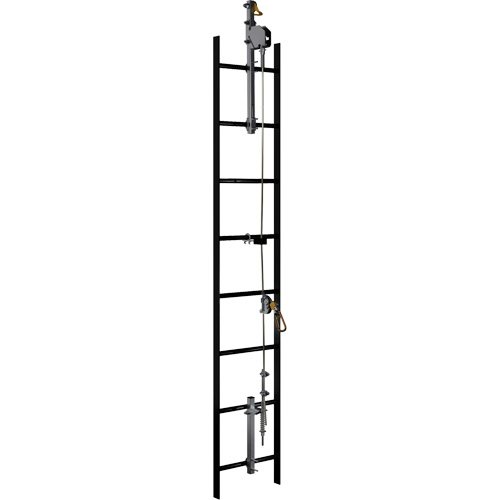 30' Lad-Saf™ Cable Vertical Safety System, Galvanized Steel