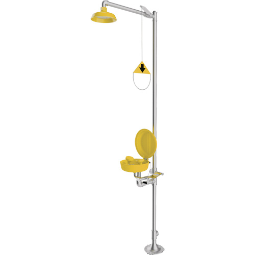 Combination Emergency Shower & Eyewash Station, Pedestal