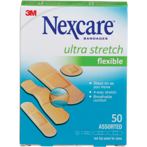 Nexcare™ Ultra Stretch Bandages, Assorted, Plastic, Non-Sterile