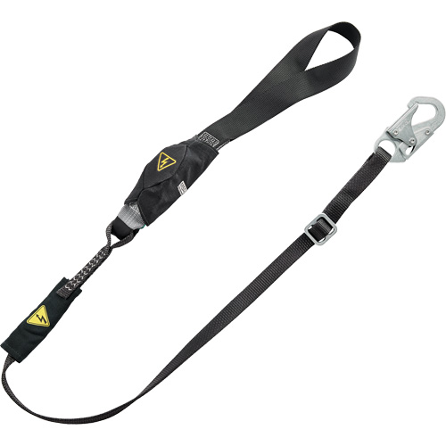 V-Series™ Utility Energy Absorbing Lanyard, 6', Snap Hook Center, Snap Hook Leg Ends, Nylon