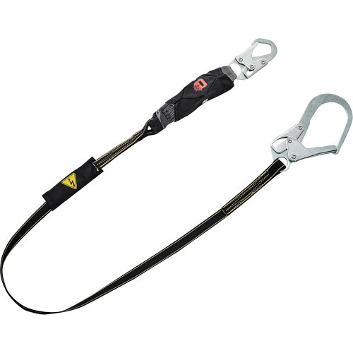 V-Series™ Welding Shock Absorbing Lanyard, 6', Snap Hook Center, Snap Hook Leg Ends, Kevlar®/Nomex®