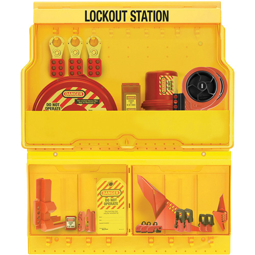 Premier Valve & Electrical Deluxe Lockout Station, None Padlocks, 32 Padlock Capacity, Padlocks Not Included
