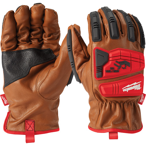 Goatskin Impact Gloves, Medium, Grain Leather Palm