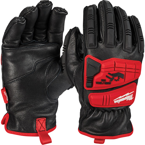Goatskin Impact Gloves, Large, Grain Leather Palm