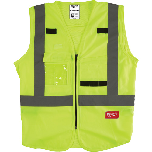 Safety Vest, High Visibility Lime-Yellow, Medium/Small