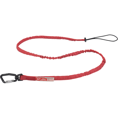 Extended Reach Locking Tool Lanyard, Bungee, Carabiner/Loop