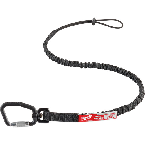 Locking Tool Lanyard, Bungee, Carabiner/Loop