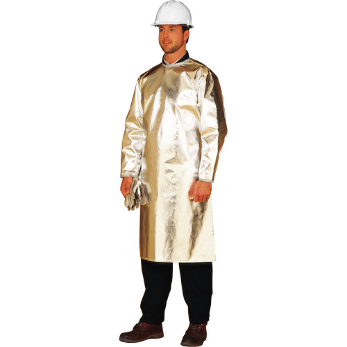 ALM 300 Long Heat Protective Apron/Smock, 48" L, Aluminized Fibreglass