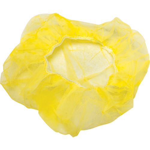 Bouffant Caps, Polypropylene, 21", Yellow