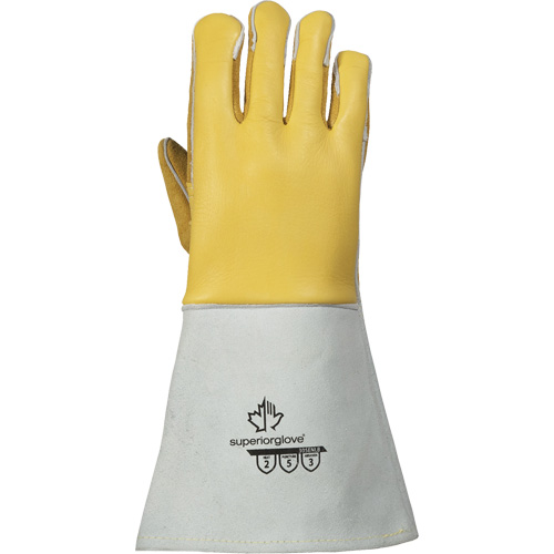 TIG Welding Gloves, Grain Elkhide, Size Large