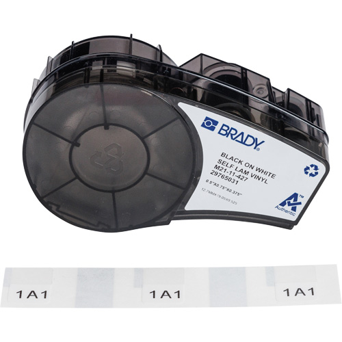Self-Laminating Wrap Around Labels with Ribbon, Black