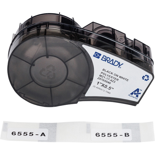 Harsh Environment Multi-Purpose Labels with Ribbon, Black