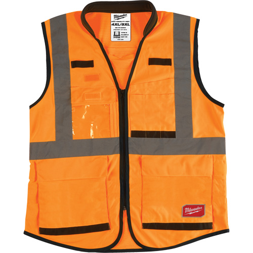 Performance Safety Vest, High Visibility Orange, Large/X-Large