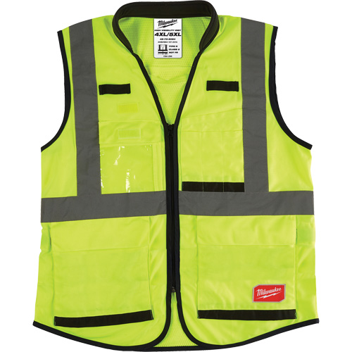 Performance Safety Vest, High Visibility Lime-Yellow, Medium/Small