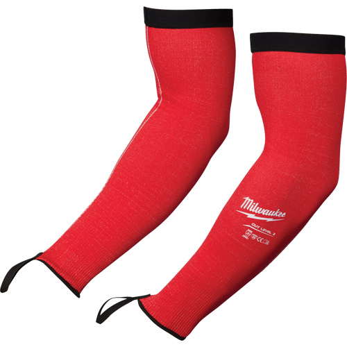 Protective Sleeves, Polyethylene, 18", ANSI/ISEA 105 Level 3/EN 388 Level 3/EN 388 Level C, Red