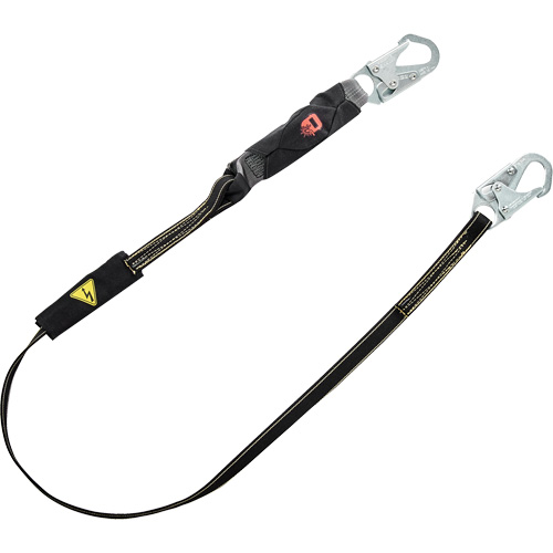 V-Series™ Welding Energy Absorbing Lanyard, 6', Snap Hook Center, Snap Hook Leg Ends, Kevlar®/Metal/Nylon