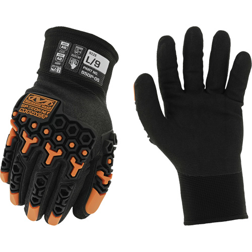 Speedknit™ M-Pact® Thermal Gloves, 7, Nitrile Palm, Knit Wrist Cuff