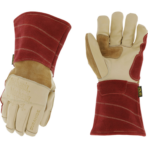 Flux Torch Welding Gloves, Grain Cowhide, Size 10