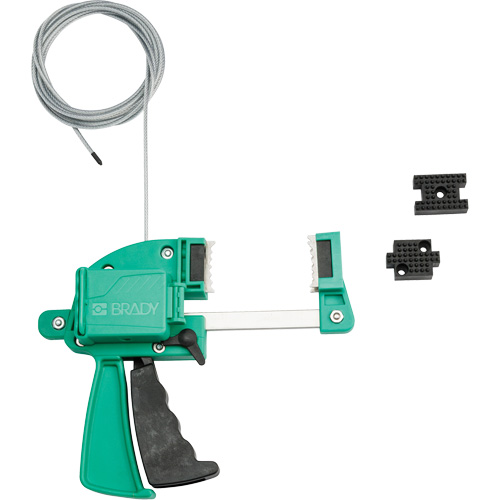 Green Clamping Cable Lockout, 8' Length