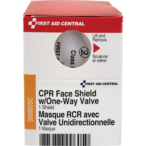 SmartCompliance® Refill CPR Faceshield with One-Way Valve, Single Use Faceshield, Class 2