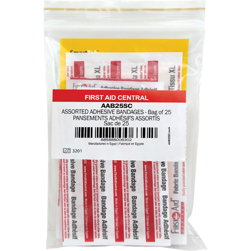 SmartCompliance® Refill Adhesive Bandages, Assorted, Fabric/Plastic, Non-Sterile