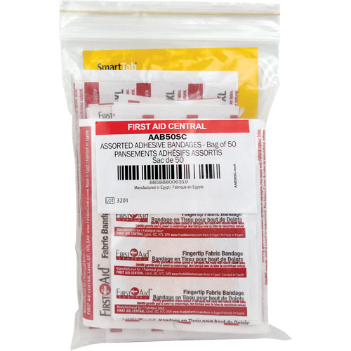 SmartCompliance® Refill Adhesive Bandages, Assorted, Fabric/Plastic, Non-Sterile