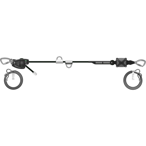 60' Rope Temporary Horizontal Lifeline, Kernmantle