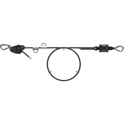 100' Rope Temporary Horizontal Lifeline, Kernmantle