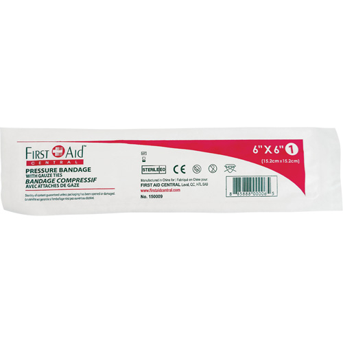 Sterile Compress Pressure Bandage, 6" L x 6" W