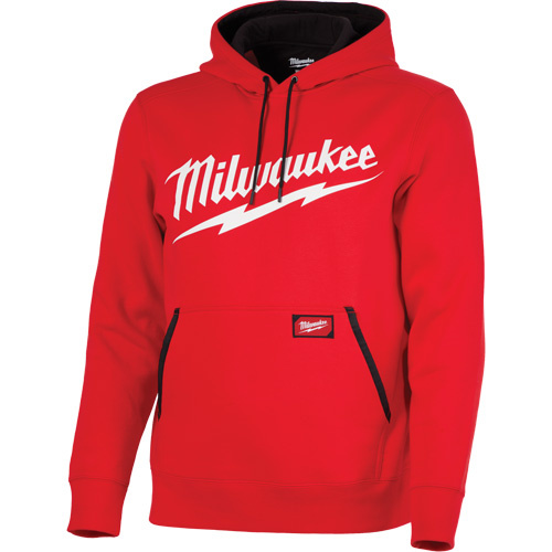Midweight Pullover Hoodie with Milwaukee® Logo, Men's, Large, Red
