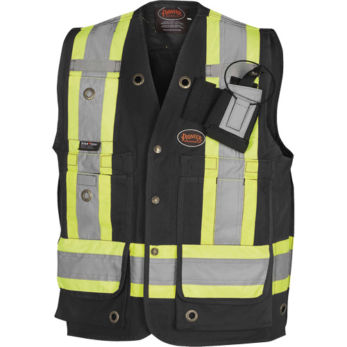 694BK Surveyor/Supervisor's Vest, Black, 5X-Large, Cotton
