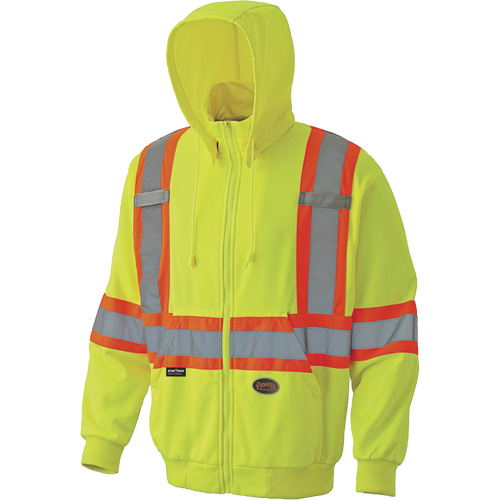 6941 Zip Style Hoodie, X-Large, High Visibility Yellow