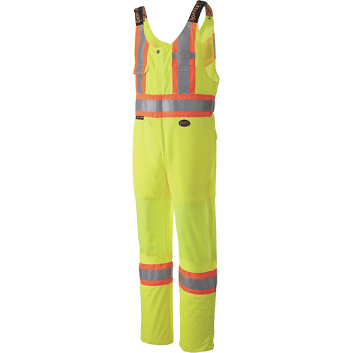 6000 Safety Overalls, Polyester, 2X-Large, High Visibility Lime-Yellow