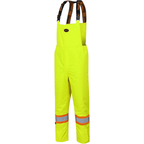 5054 The Rock 300D Insulated Bib Pants, Polyester, X-Large, High Visibility Lime-Yellow