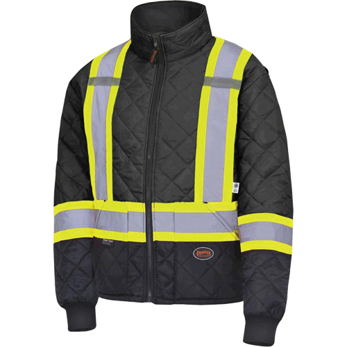 5017 Quilted Freezer Jacket, Polyester, Black, Large