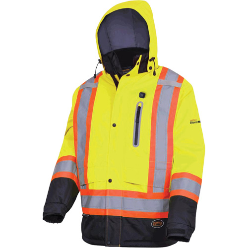 5408 Waterproof Heated Insulated Jacket, Men's, X-Large, High Visibility Lime-Yellow