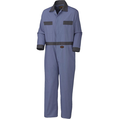 5133 Coveralls with Concealed Brass Buttons, Men's, Navy Blue, Size 48