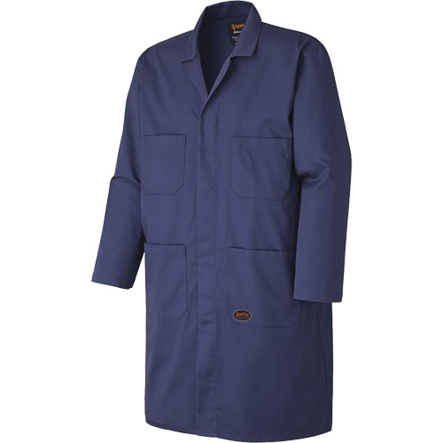 512 Shop Coat, Poly-Cotton, X-Large, Navy Blue