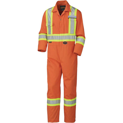 5513 Industrial Wash Coveralls, 40, High Visibility Orange