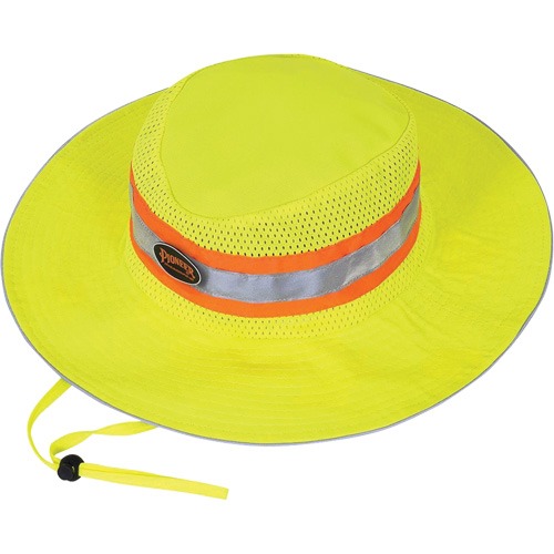 279 Ranger's Hat with Strap, High Visibility Lime-Yellow, Polyester