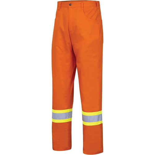 4461 Ultra-Cool Safety Pants, Cotton, 36, High Visibility Orange