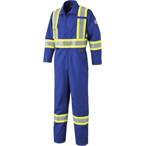 7706 FR-Tech® Flame-Resistant Coverall with Leg Zippers, Size 58, Royal Blue, 9.7 cal/cm²