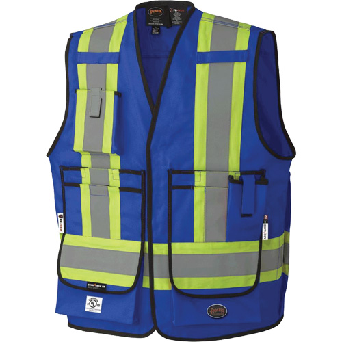 7733 FR-Tech® Flame-Resistant Arc Surveyor's Vest, X-Large, Royal Blue, 9.7 cal/cm²