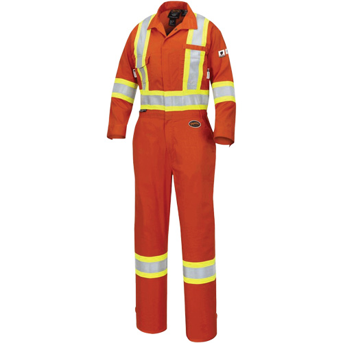 7702W FR-Tech® Women's FR/Arc-Rated Coveralls, Size Small, High Visibility Orange, 10 cal/cm²