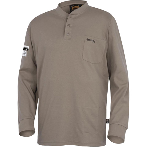 331 FR Interlock Henley Shirt, 3X-Large, Beige