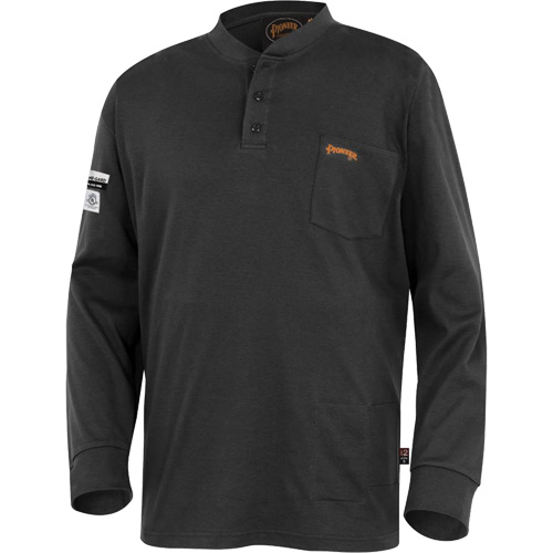 332 FR Interlock Henley Shirt, X-Large, Black