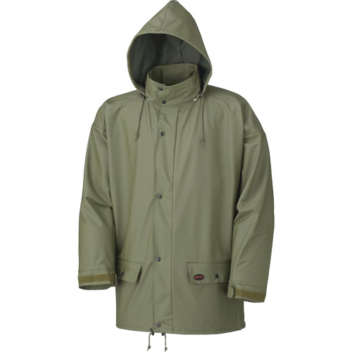 D7000 Stretch Rain Jacket, Polyurethane, 4X-Large, Green