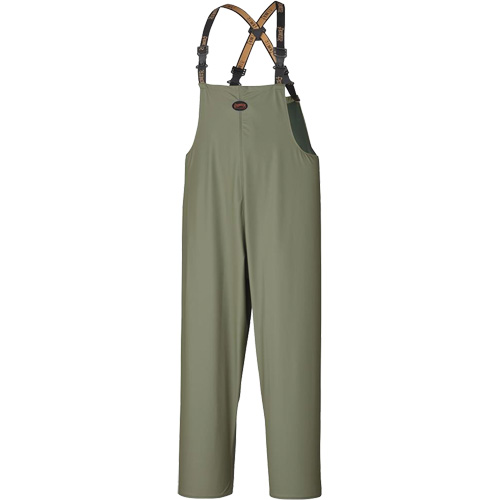 D7020 Dry King® Stretch Bib Pants, 4X-Large, Polyurethane, Green